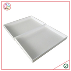 Pure White Cubic Two Pieces Cosmetic Paper Box Customized Design